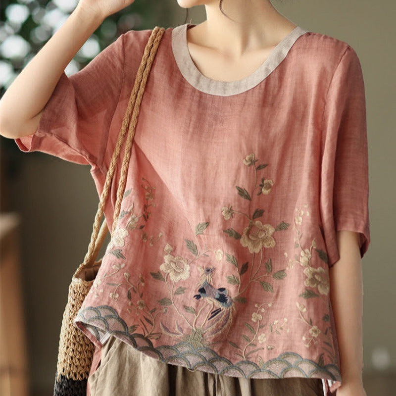 Colorful Round Neck Pullover