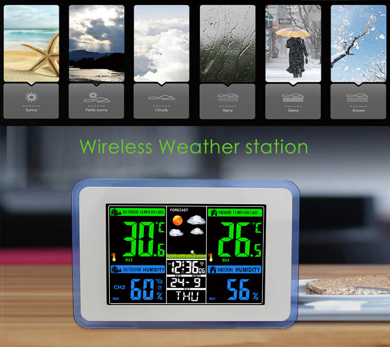 433MHZ Wireless Transmission Color Display Weather Forecast Bell