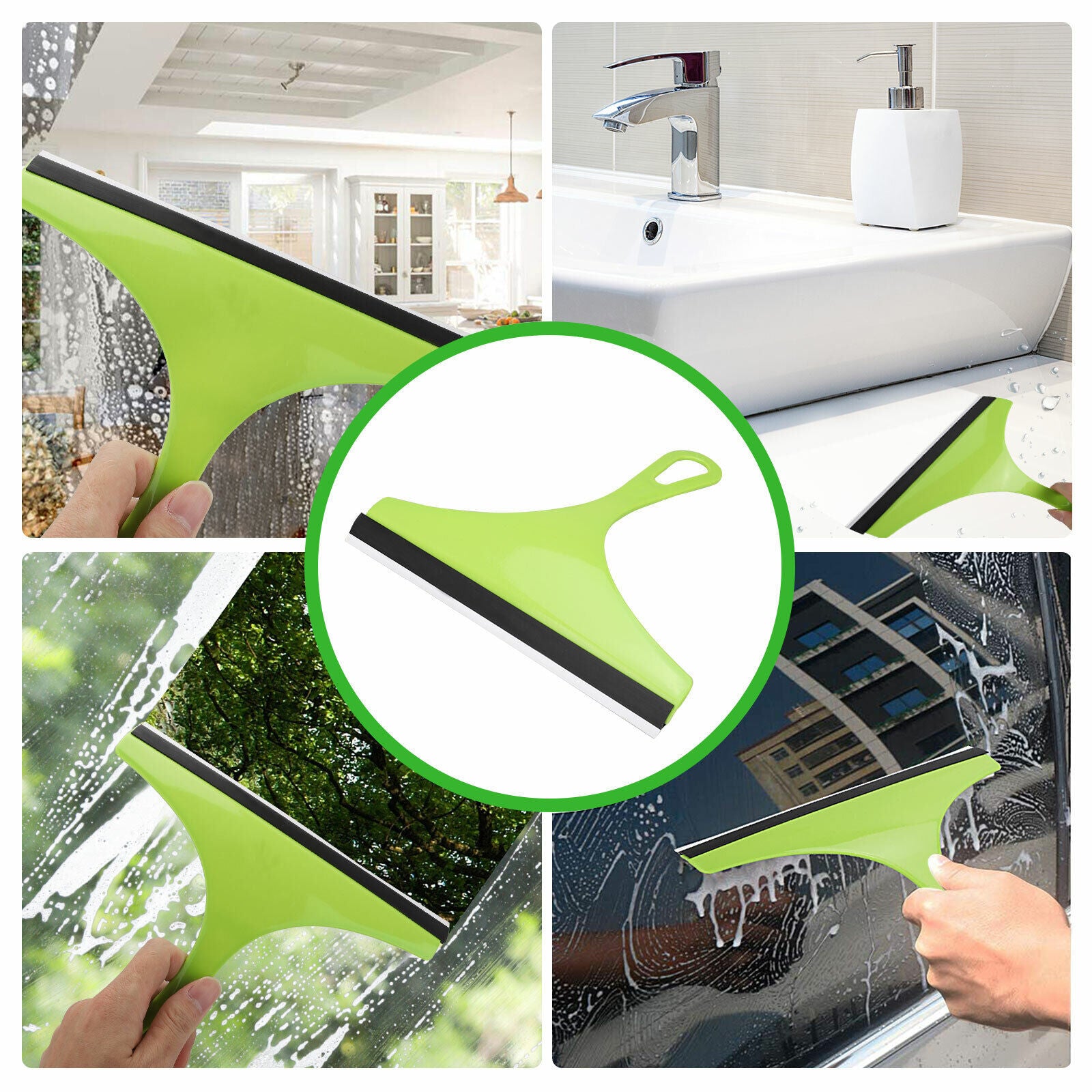 3-in-1 Glass Window Cleaner Squeegee