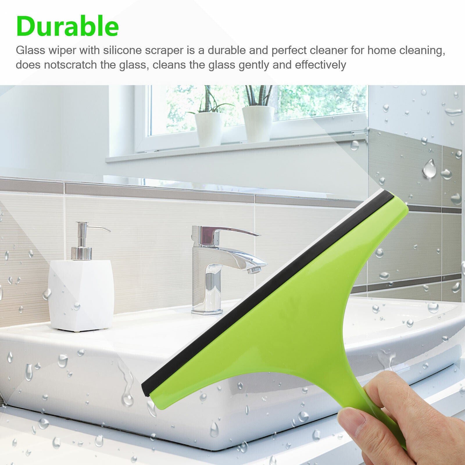 3-in-1 Glass Window Cleaner Squeegee
