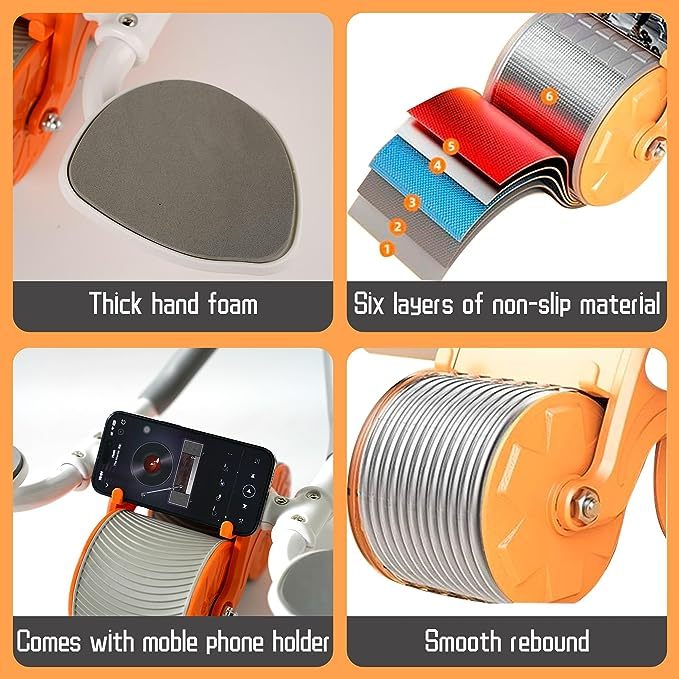 Automatic Rebound Abdominal Wheel Ab Roller/Elbow Support