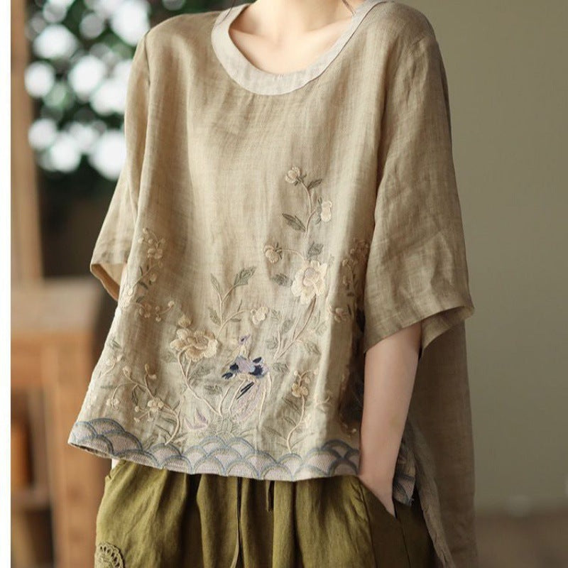 Colorful Round Neck Pullover